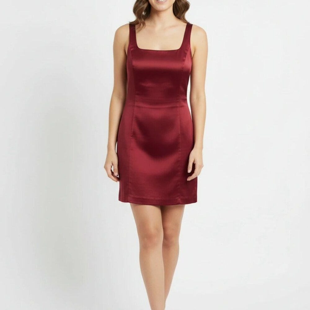 GAP Medium Red Satin Cocktail Dress — Holiday Perfect ❤️ - Picture 2 of 6
